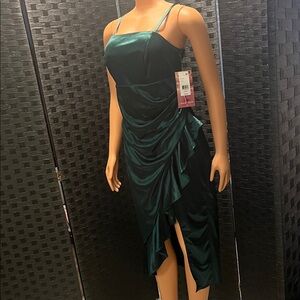 Emerald Sundae Asymmetrical Green Dress